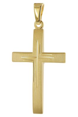trendor Schmuck Kreuz-Anhänger für Damen und Herren 925 Silber Vergoldet 24 mm 31042