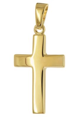 trendor Schmuck Kreuz-Anhänger für Kinder 925 Silber Vergoldet 18 mm 31043