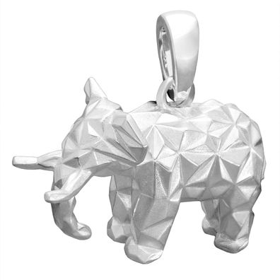 trendor Schmuck Anhänger Elefant Origami-Style 925 Sterling-Silber 31060