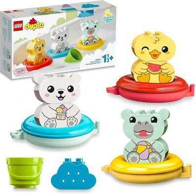 LEGO 10965 DUPLO Badewannenspaß Schwimmender Tierzug Badewannen-Spielzeug Kinder