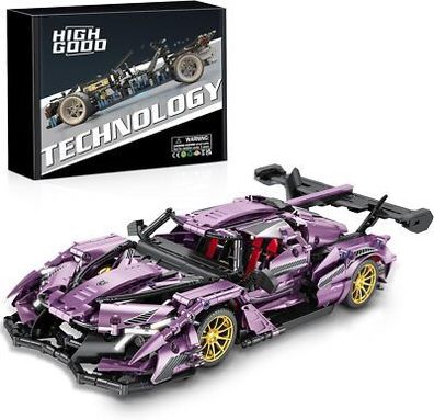 HIGH GODO Technik Rennauto Bausteine, 1266 Teile 1:14 Super-Sportwagen, Bau-Set