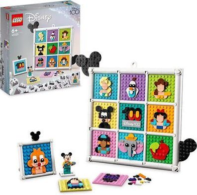 LEGO 43221 | Disney 100 Jahre Disney Zeichentrickikonen, Bastel-Set DIY, Kinder