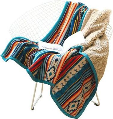 Korallen-Fleece Überwurfdecke flauschig, weiche Couch Decke, Polyester (200x150)