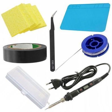 Rosfix Set Lötkolben OC80W – 80W, 500°C, Matte 20x30, Zinn, Box, ESD-Pinzette