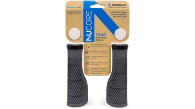 Herrmans Griff "Nucore Tour" SB-verpackt, 130 mm, wave, grey