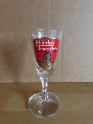 Schnapsklas mit höherem Fuß Schierker Feuerstein Druck 2cl