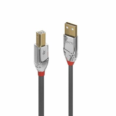 LINDY USB 2.0 Kabel Typ A/B Cromo Line M/M 1m