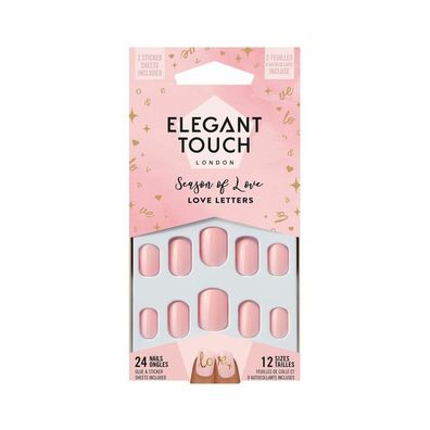 Elegant Touch Luxe Looks Nails With Glue Squoval Limited Ed Love Letters
