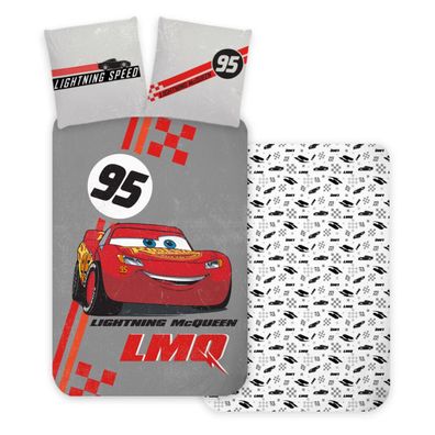 Cars Kinderbettwäsche Schlafset Bettbezug aus Baumwolle 140 × 200 cm