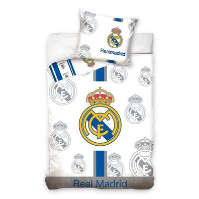 Real Madrid Bettwäsche Set Bettbezug Kissenbezug Baumwolle 140 × 200 cm
