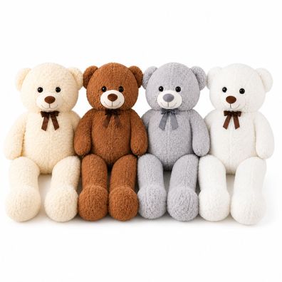 XXL Teddybär 150 cm großer Plüschbär Kuscheltier mit Schleife