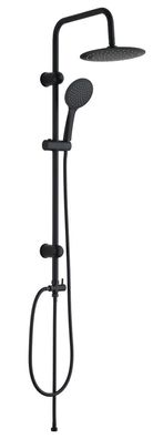 Duschsystem Rund Schwarz, 1500 mm Schlauch