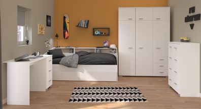 Parisot Sleep 40 Jugendzimmer-Set 90x200 – Weiß/Eiche