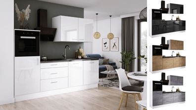 Komfort Küche 250x170 cm – mit Schränken & Geräteplatz