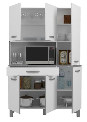 Season 22 Küchenbuffet 120x185 cm Weiß mit Stauraum