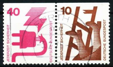 BRD BUND Zusammendruck Nr W47 zentrisch gestempelt WAAGR PAA X5F3356