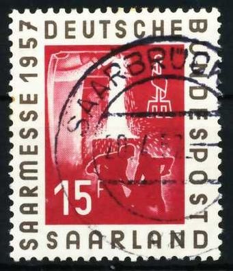 SAAR OPD 1957 Nr 400 zentrisch gestempelt X5F6AD2