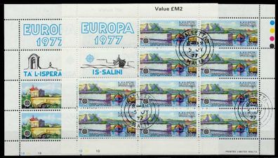 MALTA BLOCK Kleinbogen Nr 554KB-555KB zentrisch gestempelt S565B7E