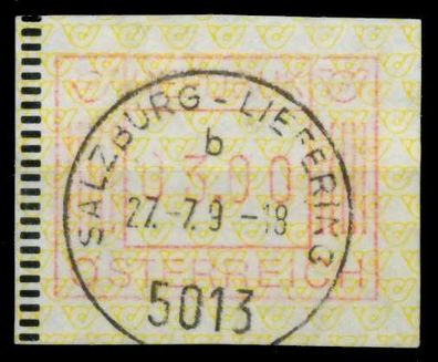 Österreich Automatenmarken Nr ATM 1-3S zentrisch gestempelt X7C7C02