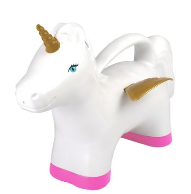 Esschert Design Einhorn Gießkanne rosa Garten 1,7 L Kinder gold pink Flügel Horn