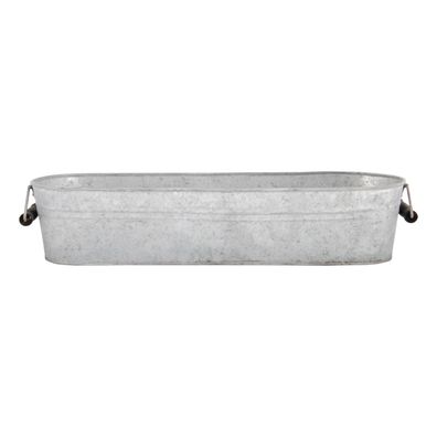 Esschert Design Altzink Zuber Übertopf 8 Liter Landhaus Garten Oval Blumentopf