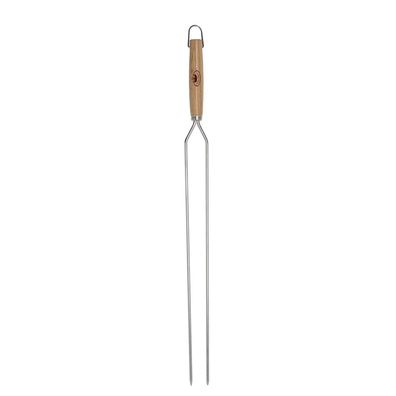 Breiter Grillspieß doppelt Grill Halterung Stick Camping Lagerfeuer Kamin Grill