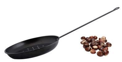 Röstpfanne Edelkastanien Pfanne Lagerfeuer Kamin Grill Kastanien Maronenpfanne