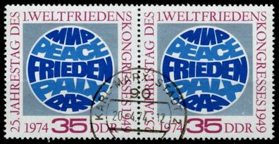 DDR 1974 Nr 1946 zentrisch gestempelt WAAGR PAAR X694956
