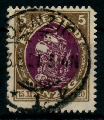 DANZIG 1921 Nr 53 zentrisch gestempelt gepr. X6D3702