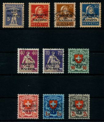 Schweiz-sdn Nr 16x-25x gestempelt X73F5EA