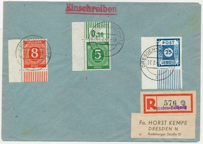 SBZ Ostsachsen PMT Nr 49G BRIEF MIF ECKE-ULI X7E6302