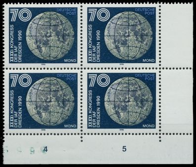 DDR 1990 Nr 3362 postfrisch Viererblock ECKE-URE X02092A