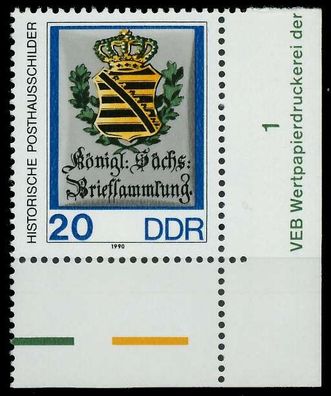 DDR 1990 Nr 3303 postfrisch ECKE-URE X0E431A