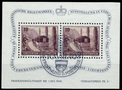 Liechtenstein BLOCK Kleinbogen Block 4 gestempelt X28DFEA