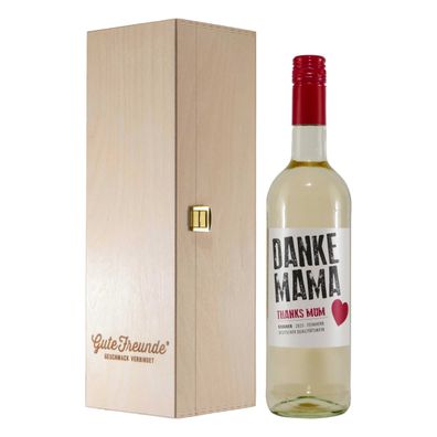 Pamona Rivaner "Danke Mama" mit Geschenk-Holzkiste
