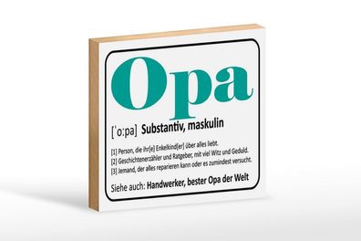 Holzschild Opa Handwerker bester Opa Welt, 3 vers Größen, Spruch