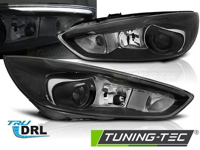 LED Tagfahrlicht Scheinwerfer passend für Ford Focus MK3 Facelift 14-18 schwarz