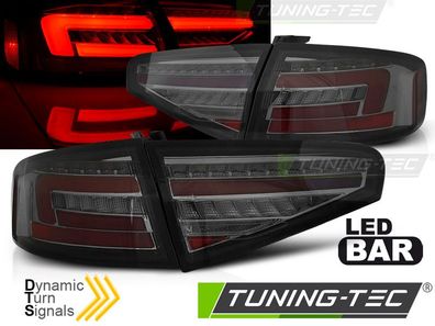 Voll LED Lightbar Design Rückleuchten für Audi A4 B8 Lim. 12-15 Schwarz / Dynamisch