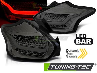 Voll LED Lightbar Design Rückleuchten für Ford Focus MK3 15-18 rauch mit dynamische