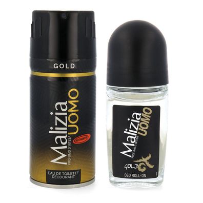 Malizia UOMO GOLD Set Deo150 ml + Deo roller 50 ml