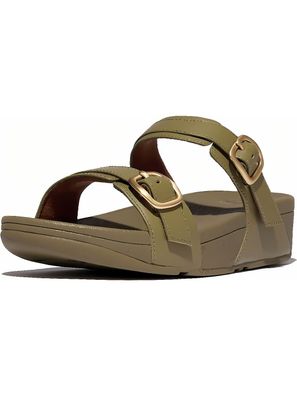 FitFlop Damen Sandalen Lulu Adjustable Slide-Leather ES7