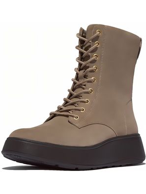 FitFlop Damen Stiefel F-Mode Suede Lace-UP Flatform Ankle Boots E1U