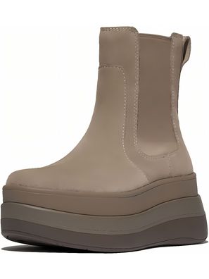 FitFlop Damen Stiefel F-Mode Stack Suede Chelsea Boots E2K