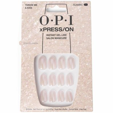 OPI xPRESS/ON Artificial Nails, Nagellack Ton #Throw Me a Kiss 30 Stück