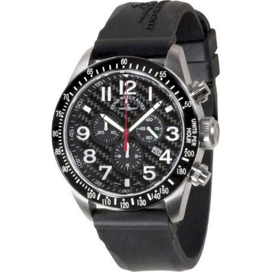 Zeno-Watch - Armbanduhr - Herren - Quarz - 4 Chrono carbon - 6497-5030Q-s1