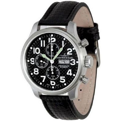 Zeno-Watch - Armbanduhr - Herren - Oversized Pilot Carbon Chrono - 8557TVDD-s1