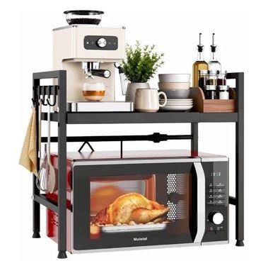 Verstellbares Mikrowellenregal, 2-Stufig Erweiterbares Küchen Mikrowelle