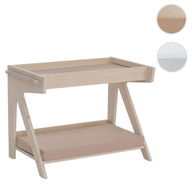 Tierbett HWC-Q63, für Haustiere Katzen-/Hundebett Haustierliege Holz 45x61x38cm
