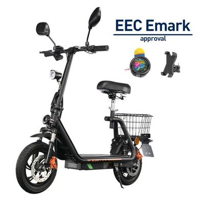 Twofish M5 PRO 12"elektroroller mit sitz,500W, cheibenbremsen vorne und hinten, EC/EG