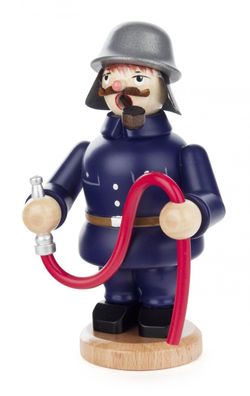 Mini-Räuchermann Feuerwehrmann geschnitzt 7,5x13x6cm Feuerwehrmann Brandschützer